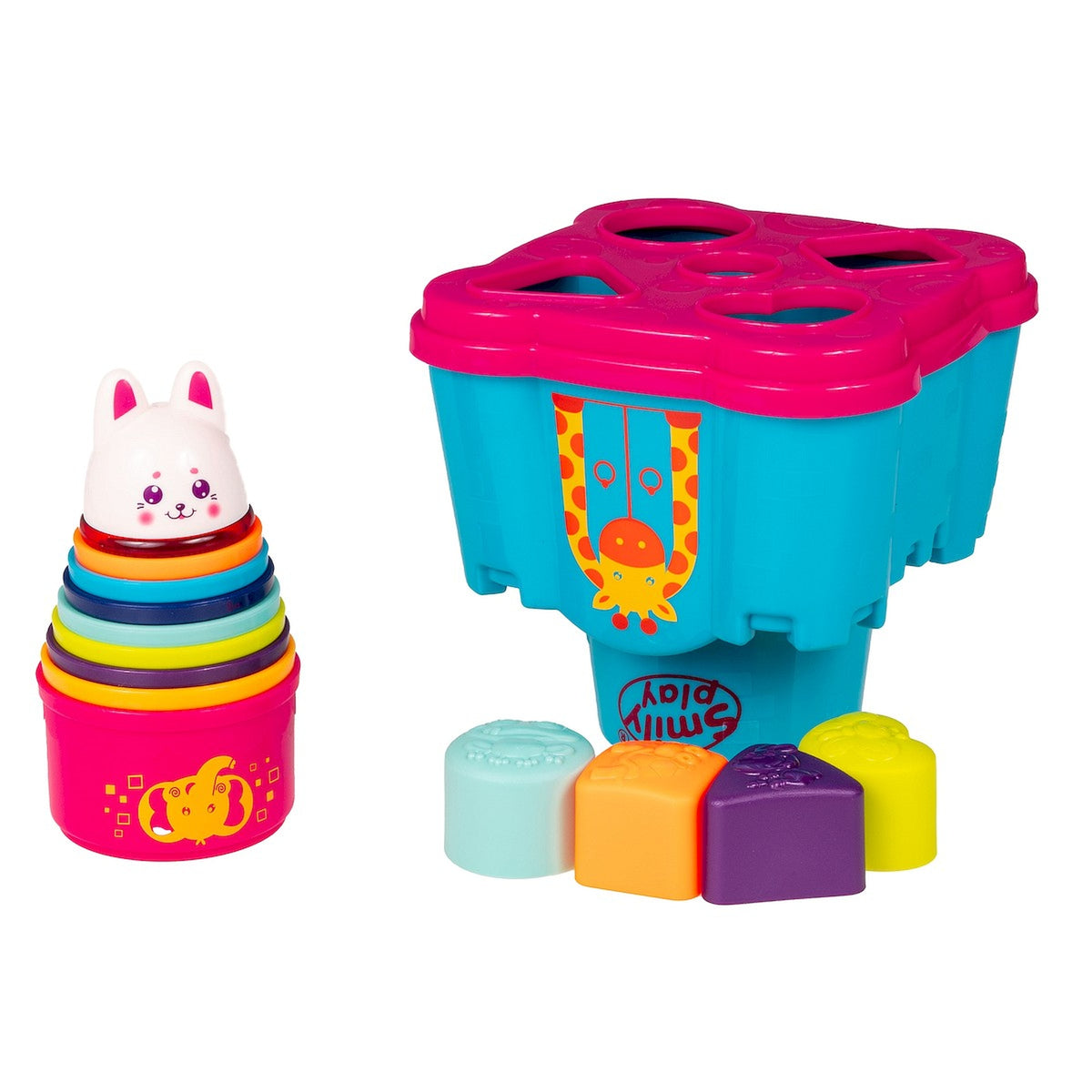 Smily Play Zamek Króliczka Piramidka 58Cm Sorter Smily Play