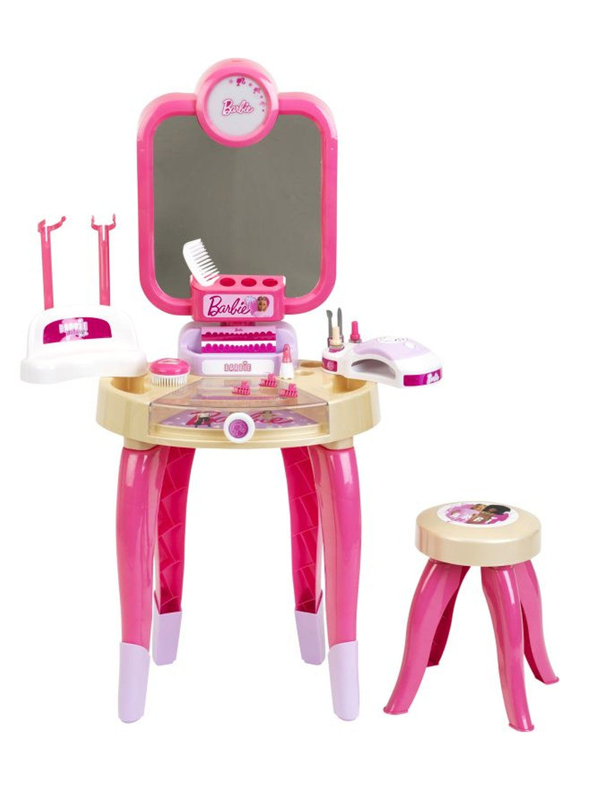 Toaletka Barbie z lampą do paznokci hybrydowych
