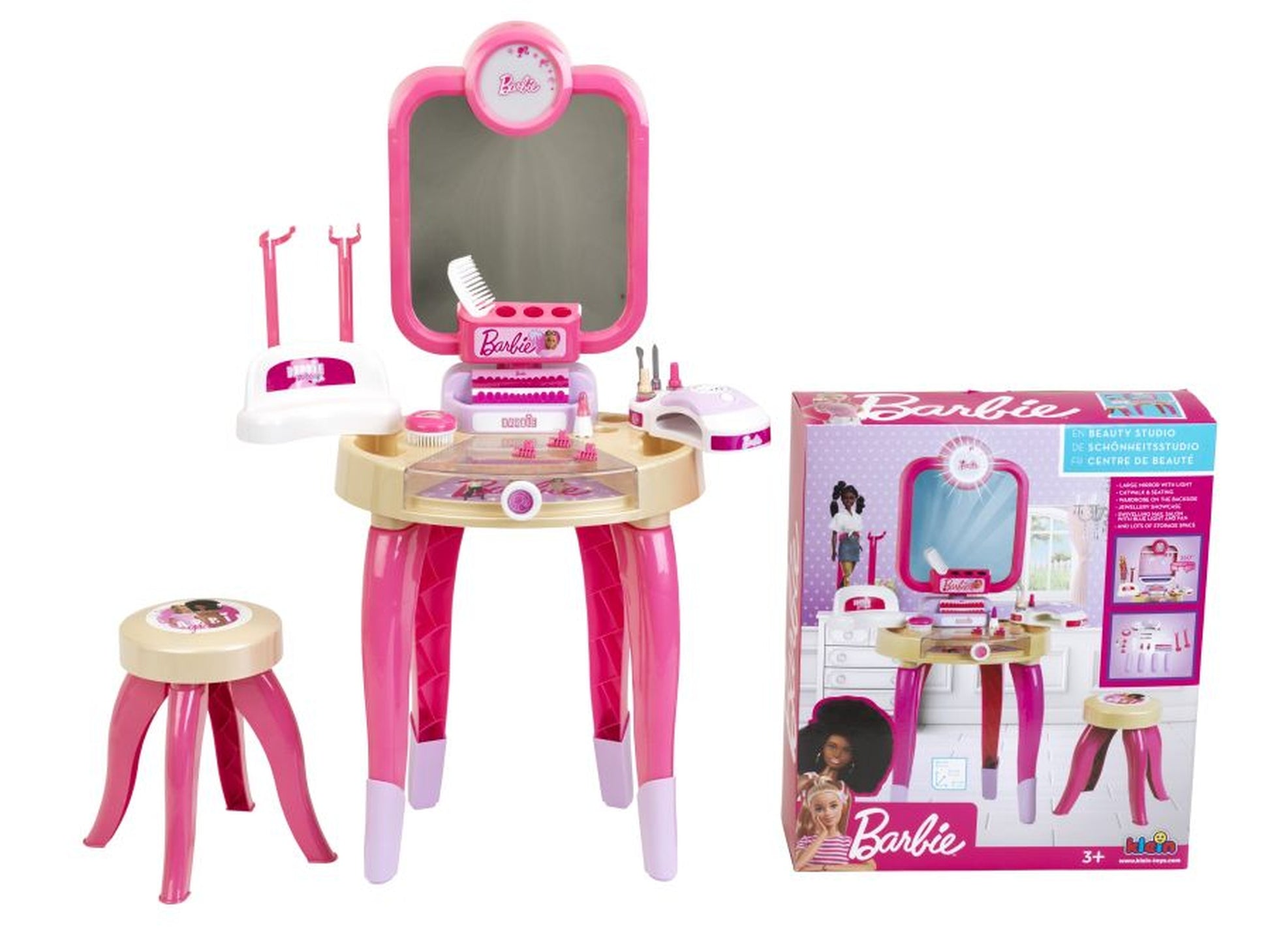 Toaletka Barbie z lampą do paznokci hybrydowych-1