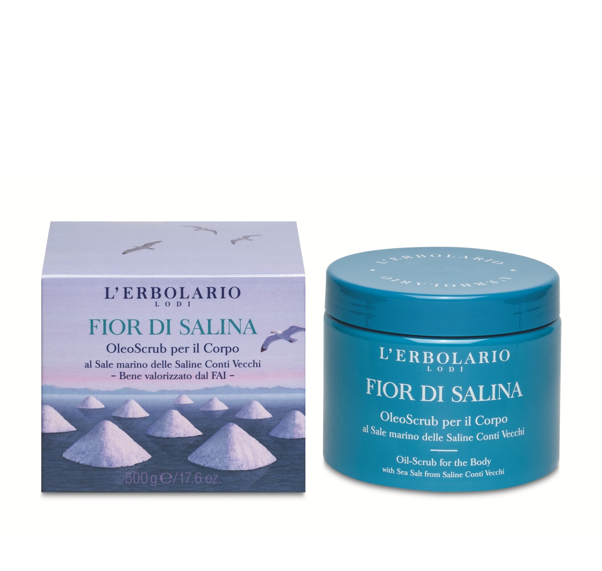 L'ERBOLARIO FIOR DI SALINA GRUBOZIARNISTY PEELING SOLNY DO CIAŁA, 500 G-1