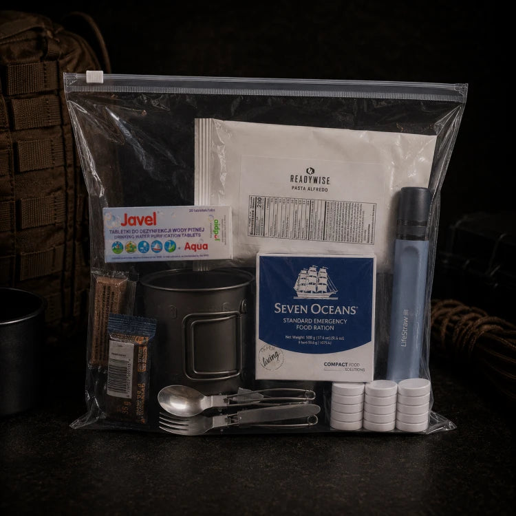 TACTICPACK S SCOUT (PLECAK BEZPIECZEŃSTWA)  Plecak ewakuacyjny z wyposażeniem kolor czarny