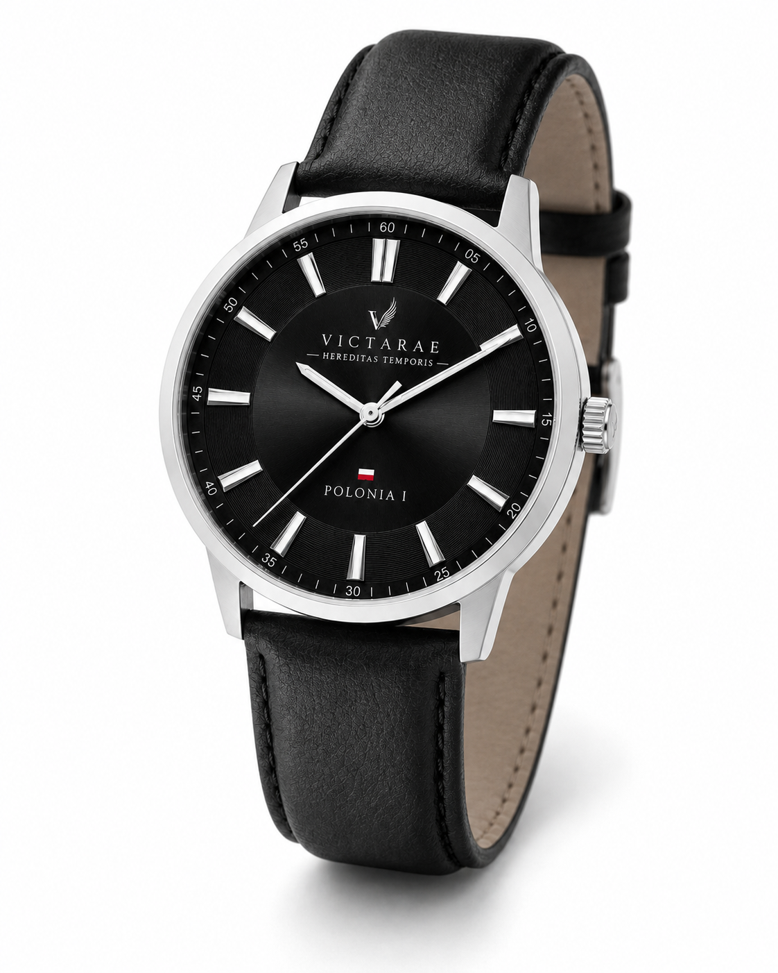 ZEGAREK POLONIA 1 - MEN SILVER (ELEGANCKI PASEK)