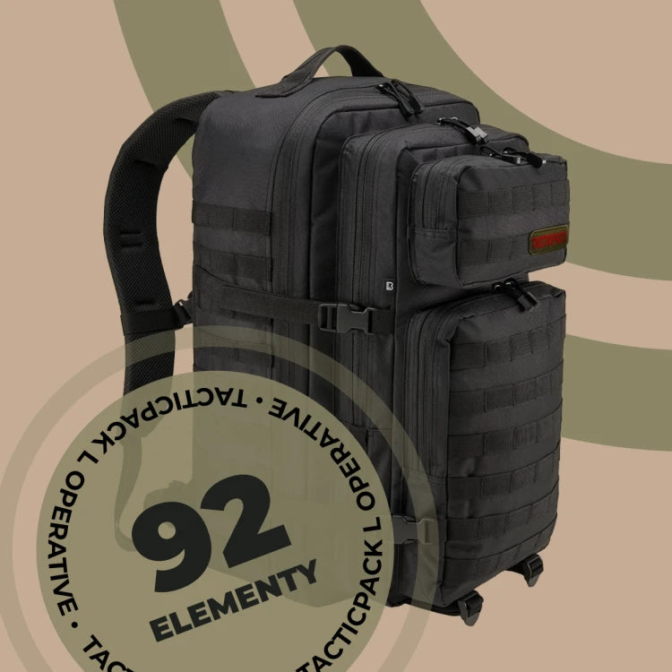 TACTICPACK L OPERATIVE (PLECAK BEZPIECZEŃSTWA)  Plecak ewakuacyjny z wyposażeniem kolor czarny