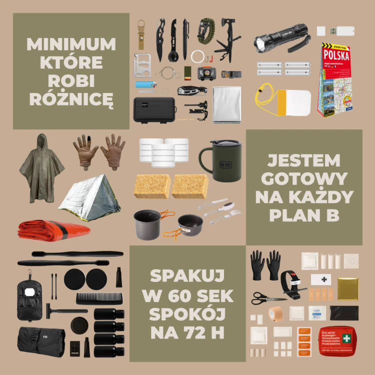 TACTICPACK M RANGER (PLECAK BEZPIECZEŃSTWA)  Plecak ewakuacyjny z wyposażeniem kolor czarny