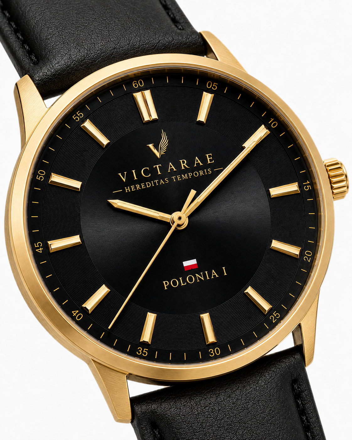ZEGAREK POLONIA 1 - MEN GOLD (ELEGANCKI PASEK)