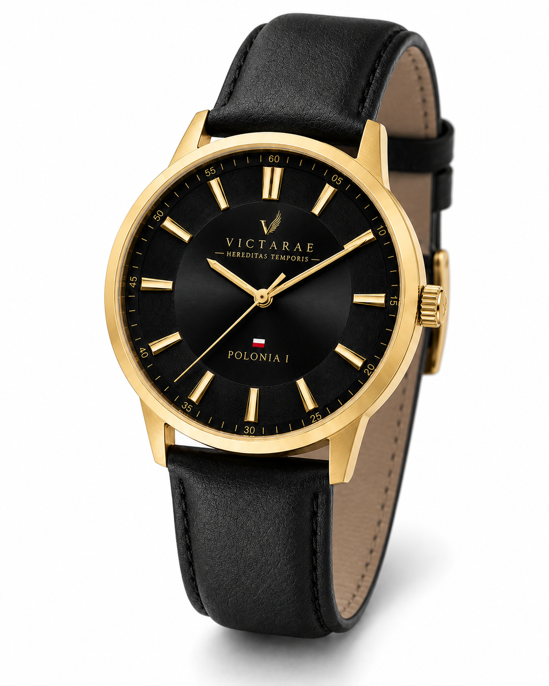 ZEGAREK POLONIA 1 - MEN GOLD (ELEGANCKI PASEK)