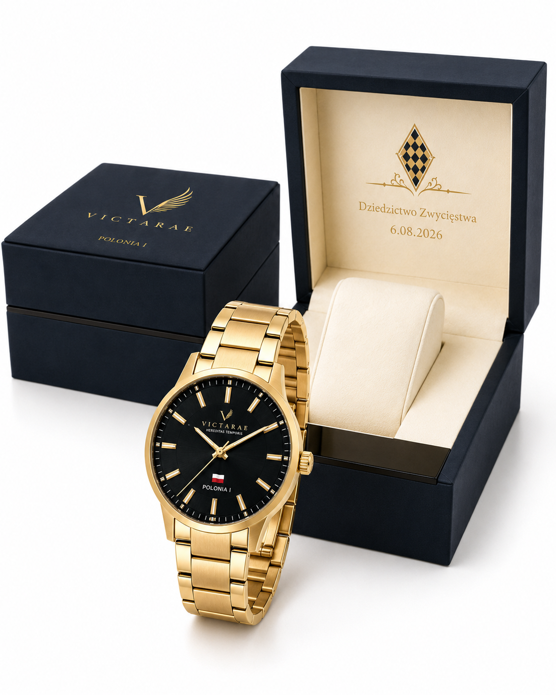 ZEGAREK POLONIA 1 - MEN GOLD (BRANSOLETA)
