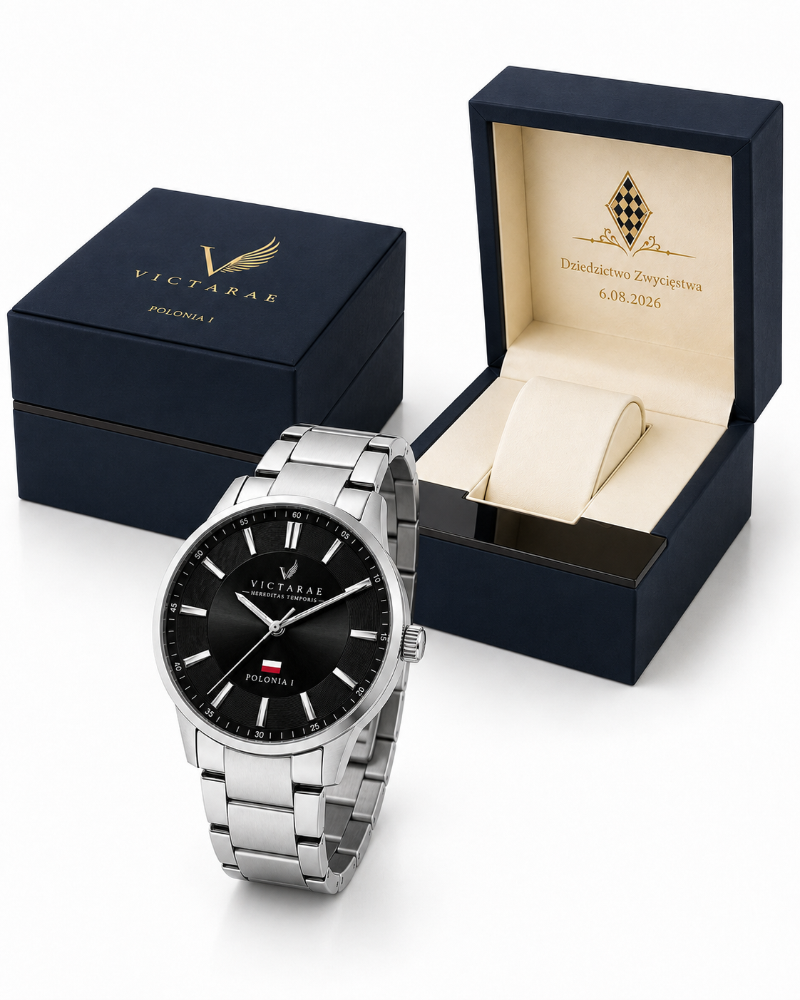 ZEGAREK POLONIA 1 - MEN SILVER (BRANSOLETA)