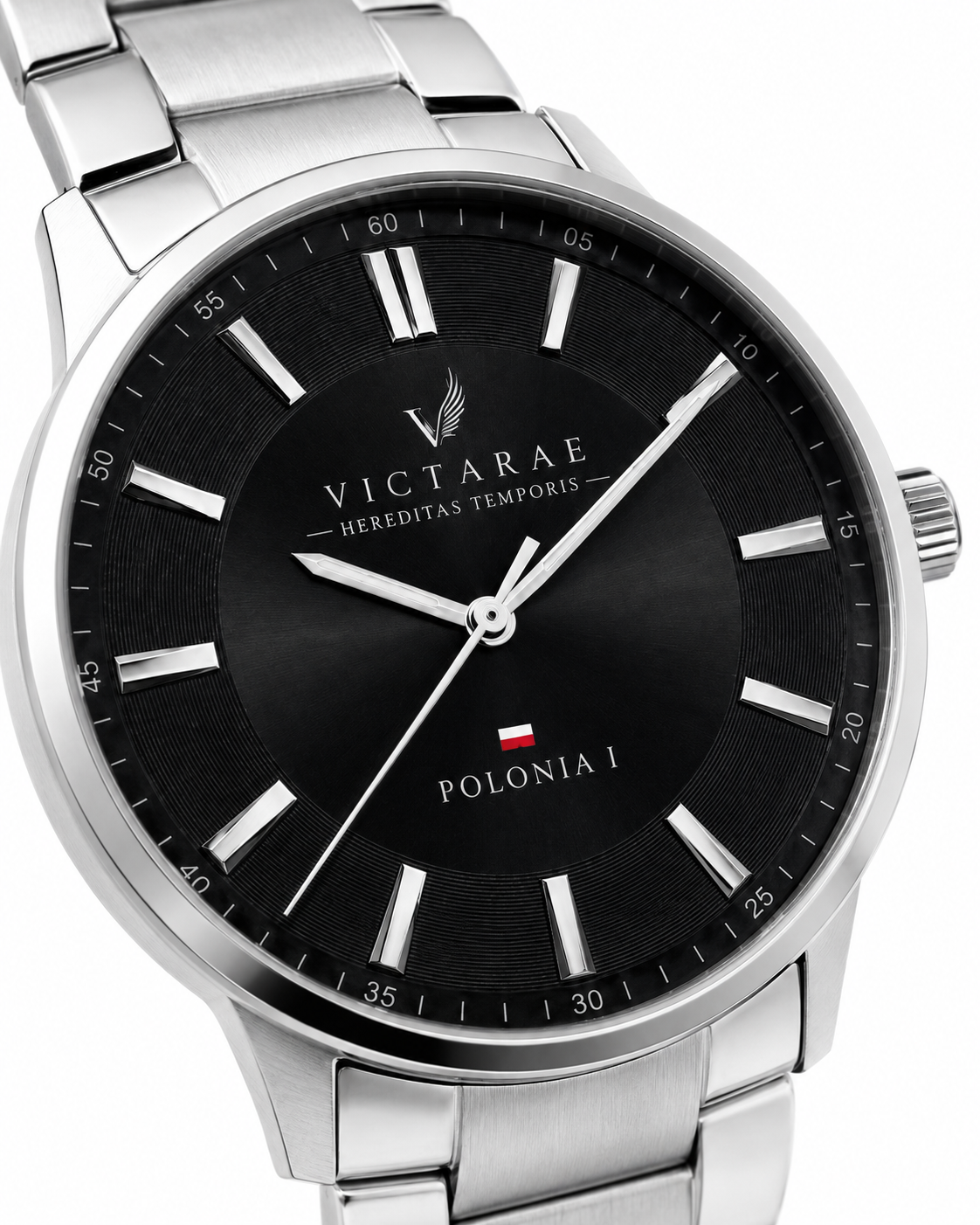 ZEGAREK POLONIA 1 - MEN SILVER (BRANSOLETA)