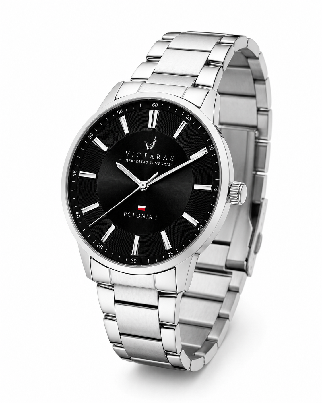 ZEGAREK POLONIA 1 - MEN SILVER (BRANSOLETA)