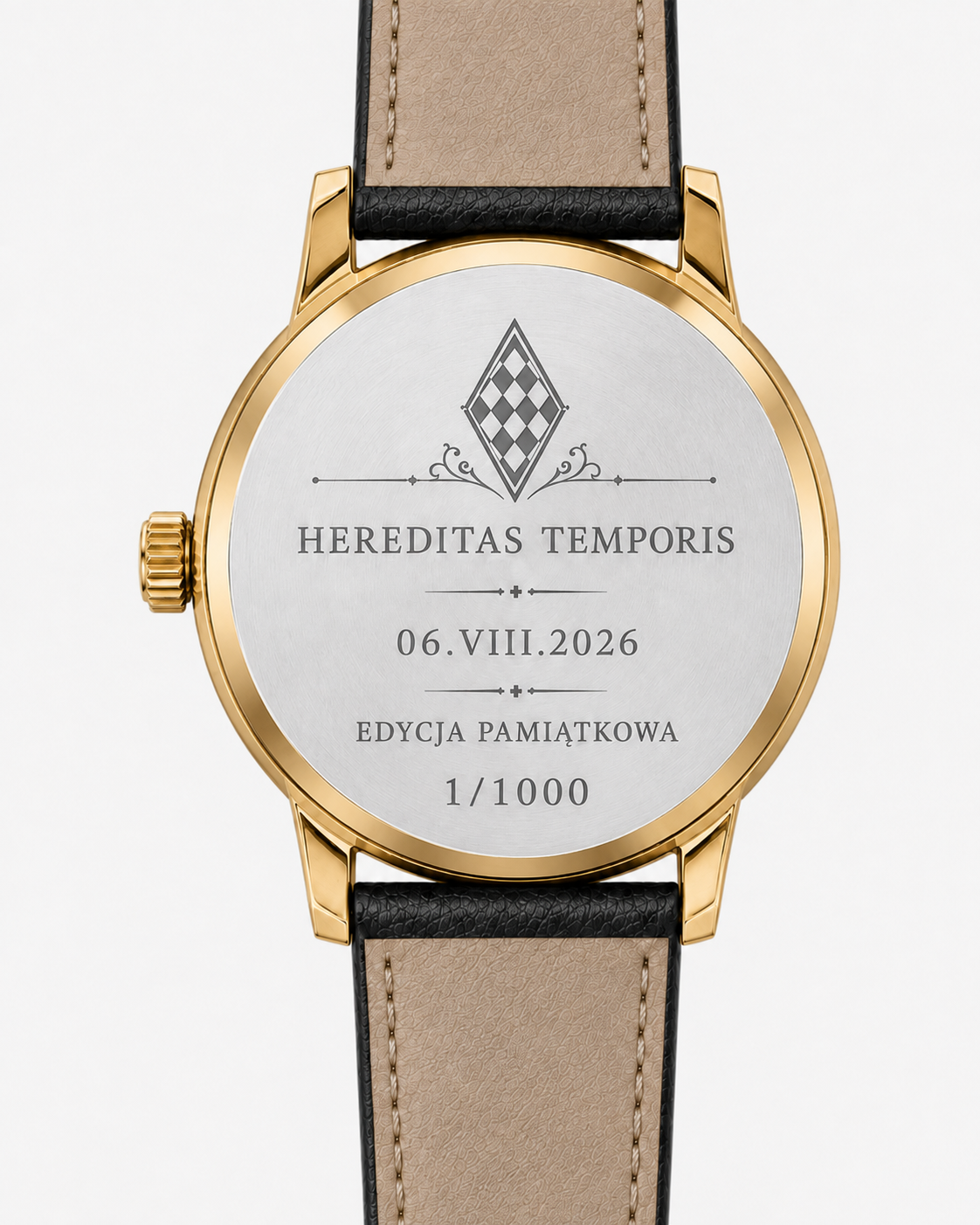 ZEGAREK POLONIA 1 - MEN GOLD (ELEGANCKI PASEK)