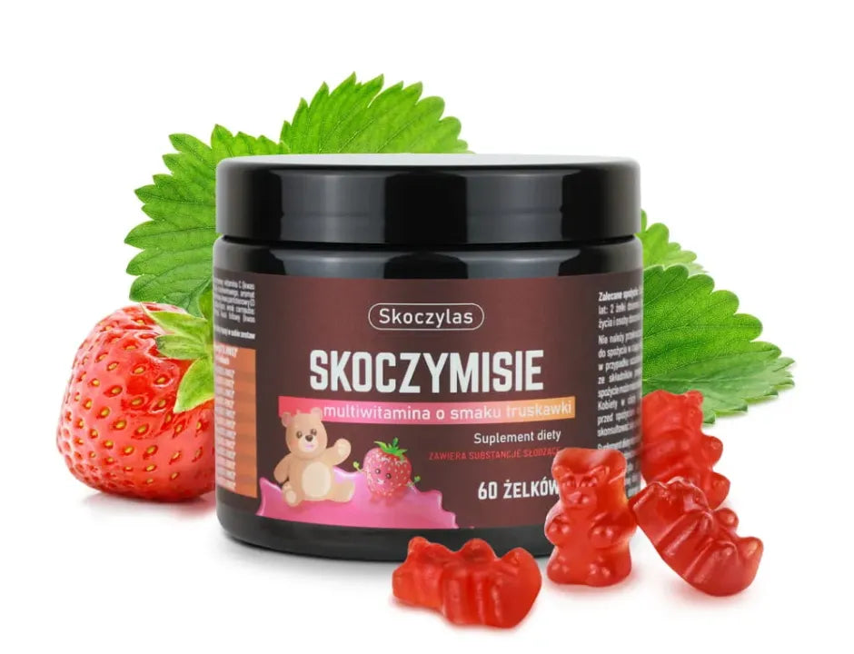 SKOCZYMISIE multiwitamina o smaku truskawki