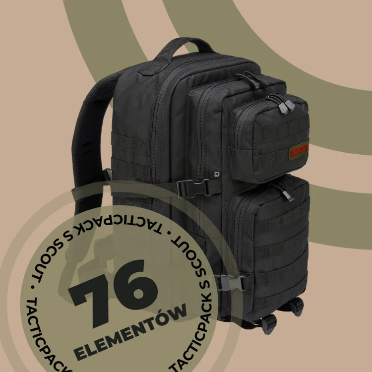 TACTICPACK S SCOUT (PLECAK BEZPIECZEŃSTWA)  Plecak ewakuacyjny z wyposażeniem kolor czarny