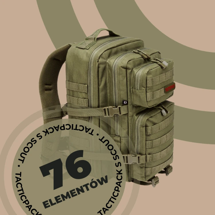 TACTICPACK S SCOUT (PLECAK BEZPIECZEŃSTWA)  Plecak ewakuacyjny z wyposażeniem kolor oliwkowy