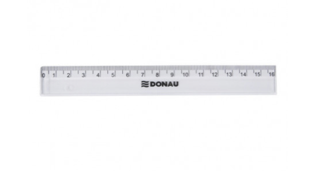 Linijka 16cm plastikowa DONAU 7051001PL-00