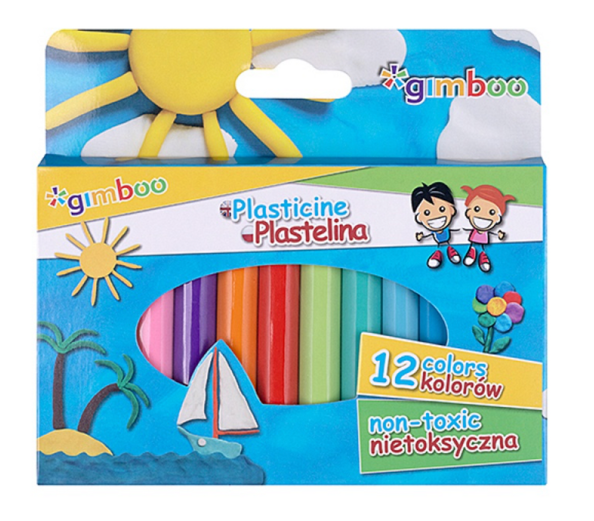 Plastelina GIMBOO, 12szt., mix kolorów
