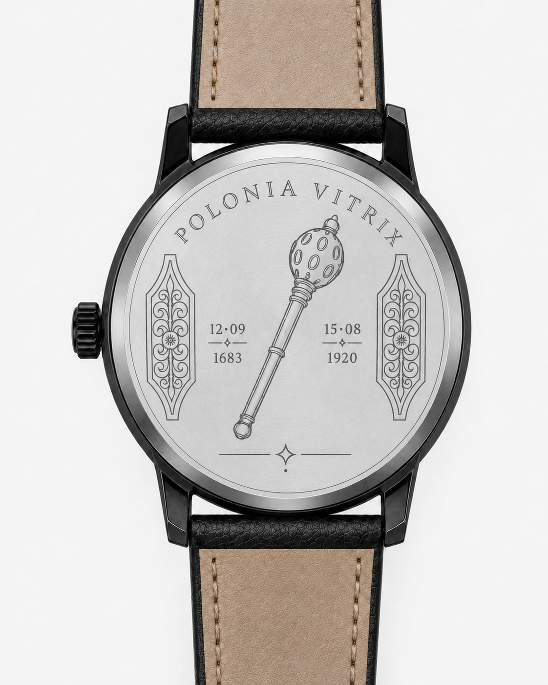 ZEGAREK POLONIA I VITRIX - MEN BLACK (ELEGANCKI PASEK)