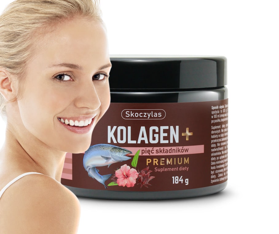 KOLAGEN PREMIUM z łososia, kwas hialuronowy, glukozamina, chondroityna