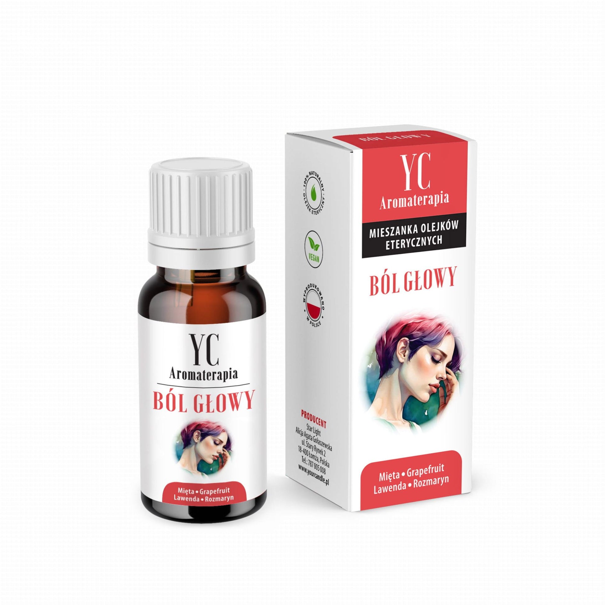 Your Candle Naturalny olejek eteryczny Ból Głowy - 10ml-1