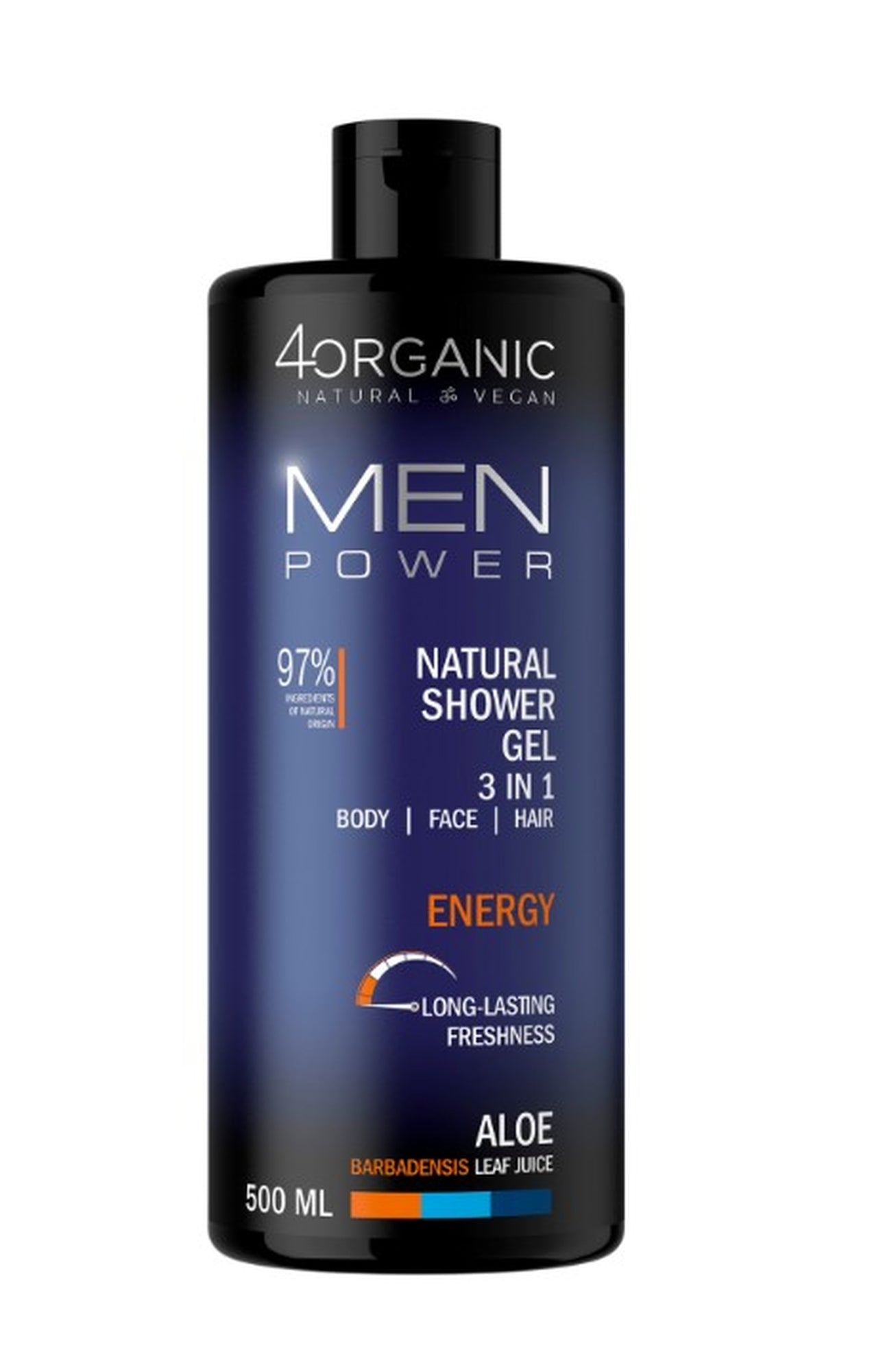 4organic MEN POWER Żel pod prysznic Energy 3 in 1 500ml