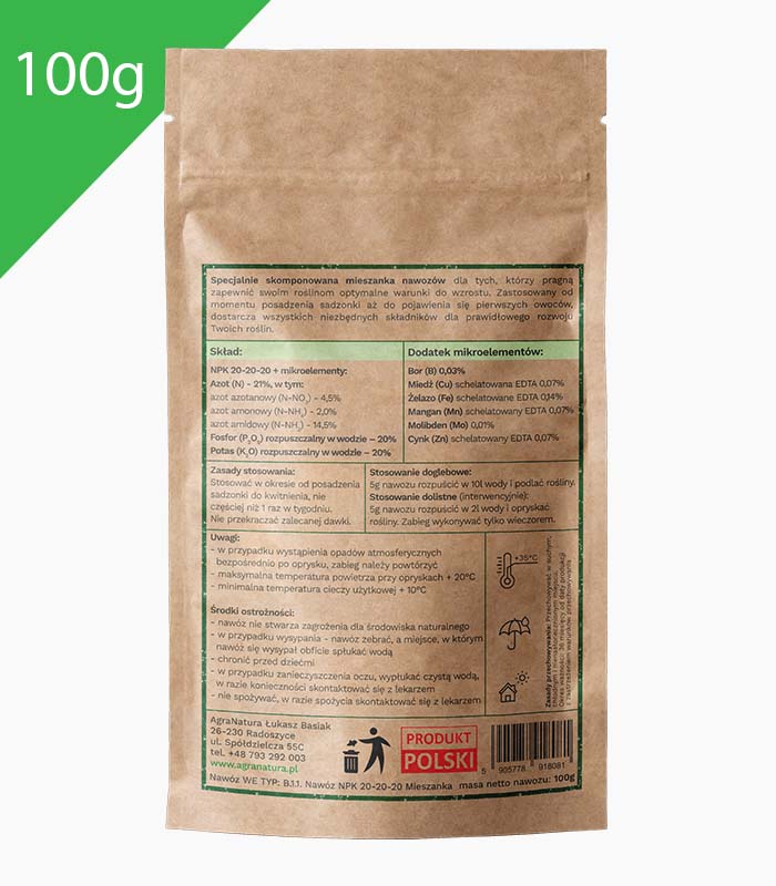 Nawóz do pomidorów, ogórków i papryki 'Zdrowy wzrost i kwitnienie