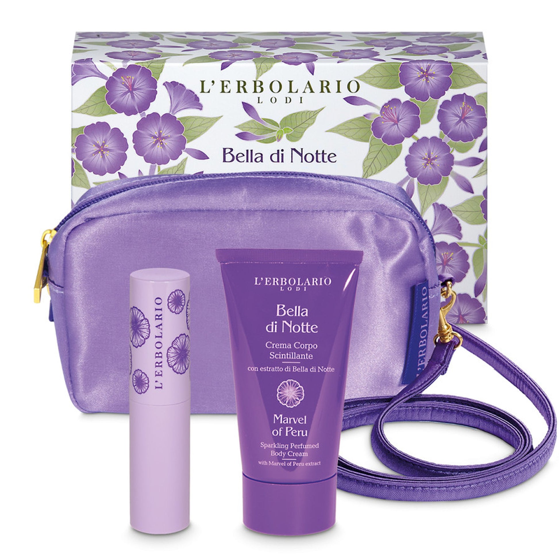 L'ERBOLARIO BELLA DI NOTTE ZESTAW SERATA SCINTILLANTE (ROZŚWIETLAJĄCY KREM DO CIAŁA 75ML + PERFUMY W SZTYFCIE 9G)-1