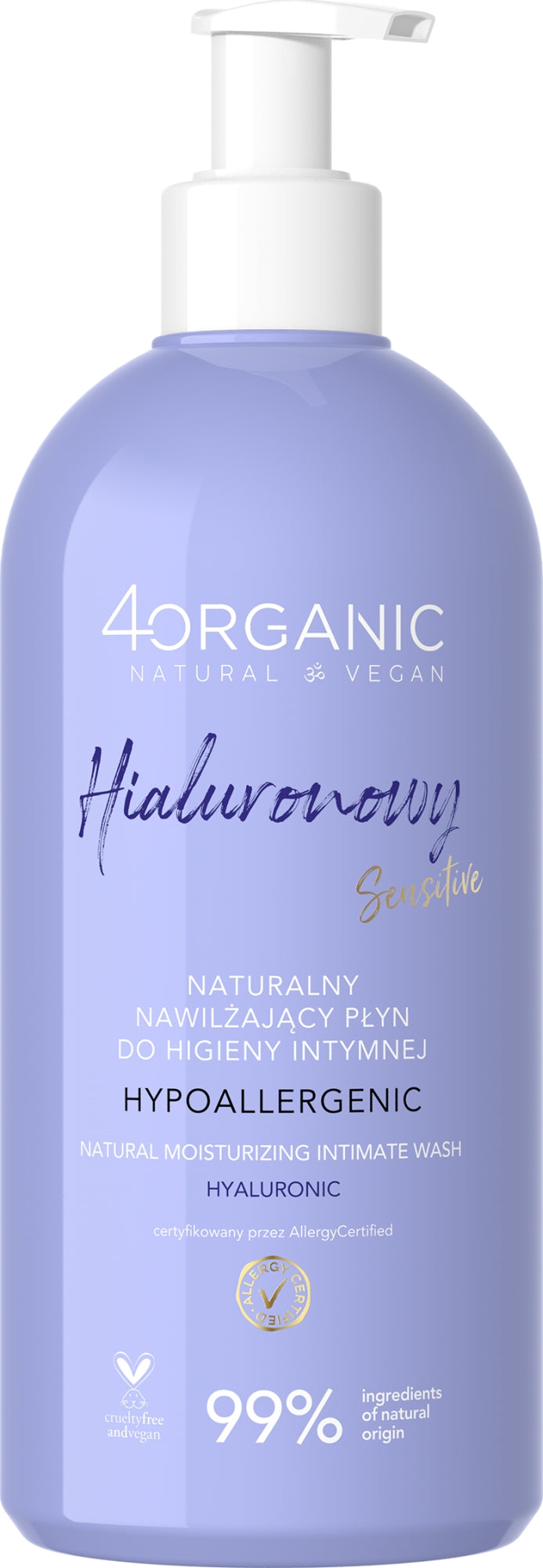 4Organic Naturalny płyn do higieny intymnej Hialuronowy 350 ml