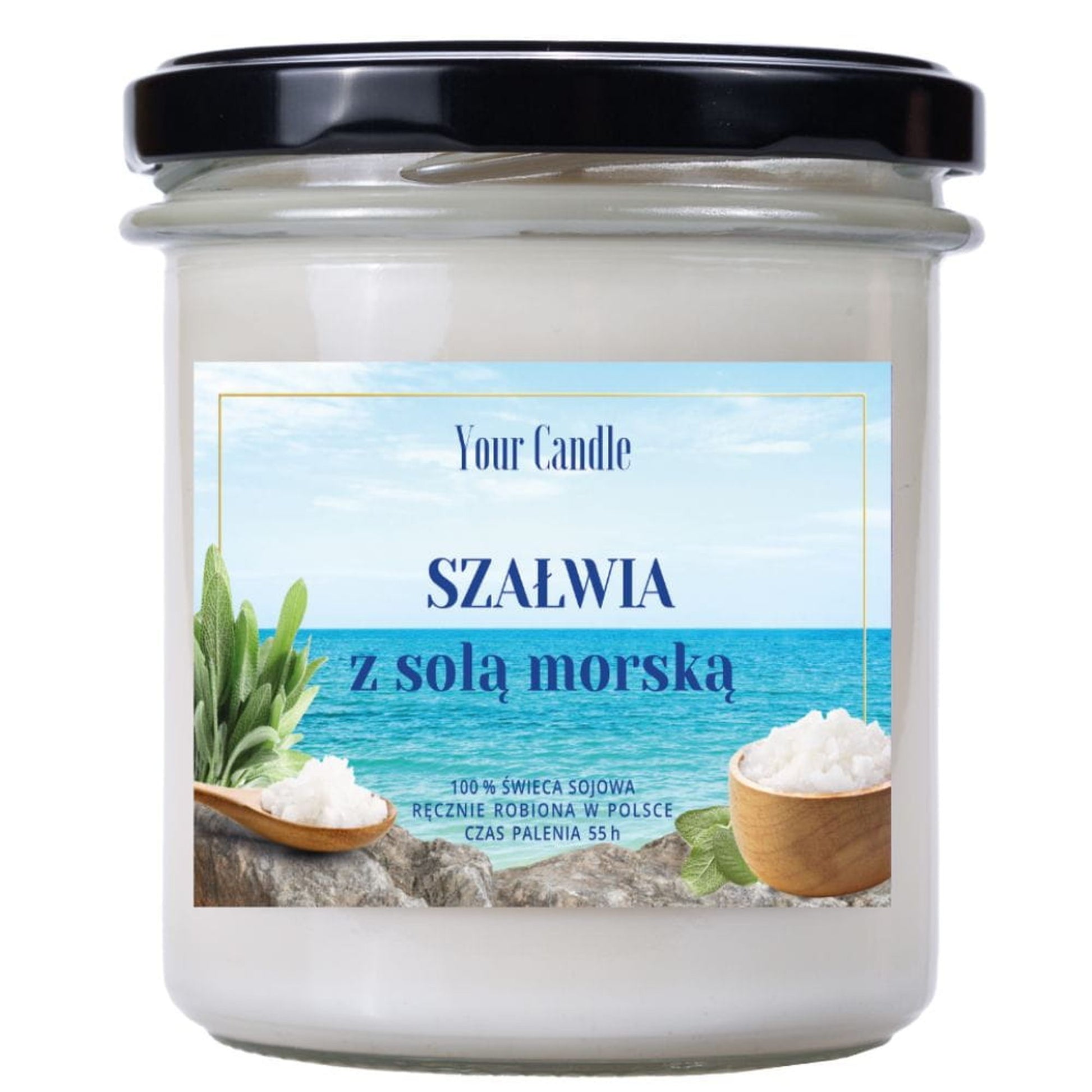 Your Candle Świeca zapachowa sojowa Szałwia z solą morską-300 ml-1