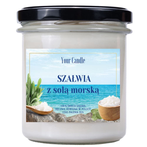 Your Candle Świeca zapachowa sojowa Szałwia z solą morską-300 ml